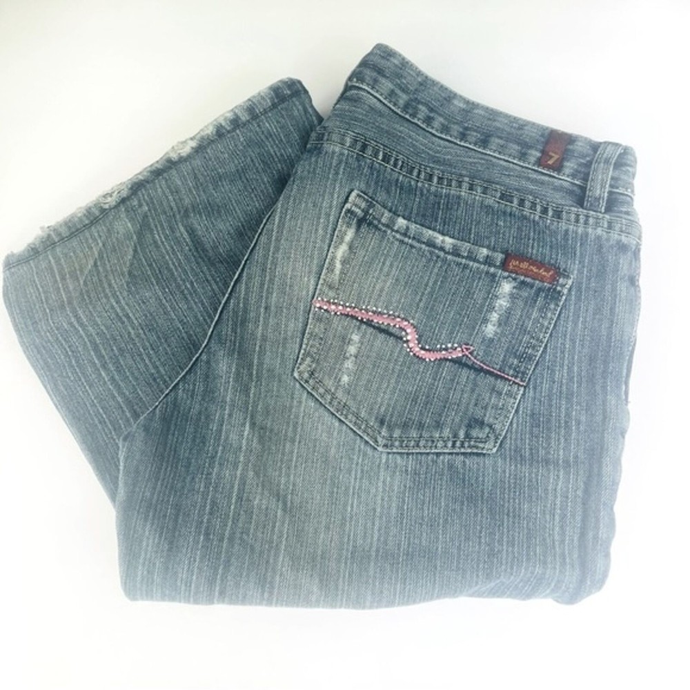 7 For all Mankind Sequin Embellished Jeans, Bootcut, Flare jeans Size 10 Womens
